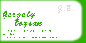 gergely bozsan business card